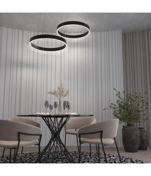 358957 OVER NT22 132 черный Светильник подвесной диммируемый, в комплекте пульт ДУ (2.4G) IP20 LED 3000К~6000К 36W 220V ITER-foto3