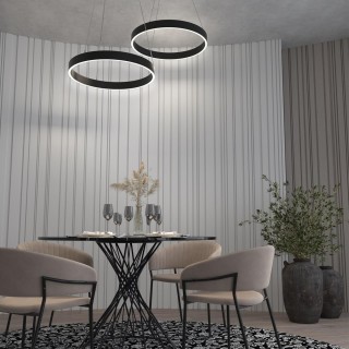 358957 OVER NT22 132 черный Светильник подвесной диммируемый, в комплекте пульт ДУ (2.4G) IP20 LED 3000К~6000К 36W 220V ITER-foto3