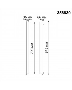 358830 PORT NT22 074 белый Светильник трековый однофазный трехжильный IP20 LED 4000K 40W 220V ITER-foto2