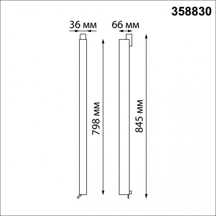 358830 PORT NT22 074 белый Светильник трековый однофазный трехжильный IP20 LED 4000K 40W 220V ITER