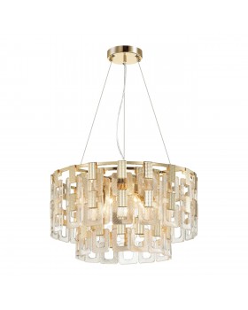 4989/9 HALL ODL22 389 золотой/стекло Люстра E14 8*40W BUCKLE-foto6