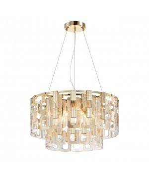 4989/9 HALL ODL22 389 золотой/стекло Люстра E14 8*40W BUCKLE-foto6