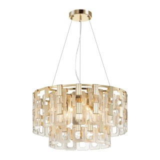 4989/9 HALL ODL22 389 золотой/стекло Люстра E14 8*40W BUCKLE-foto6