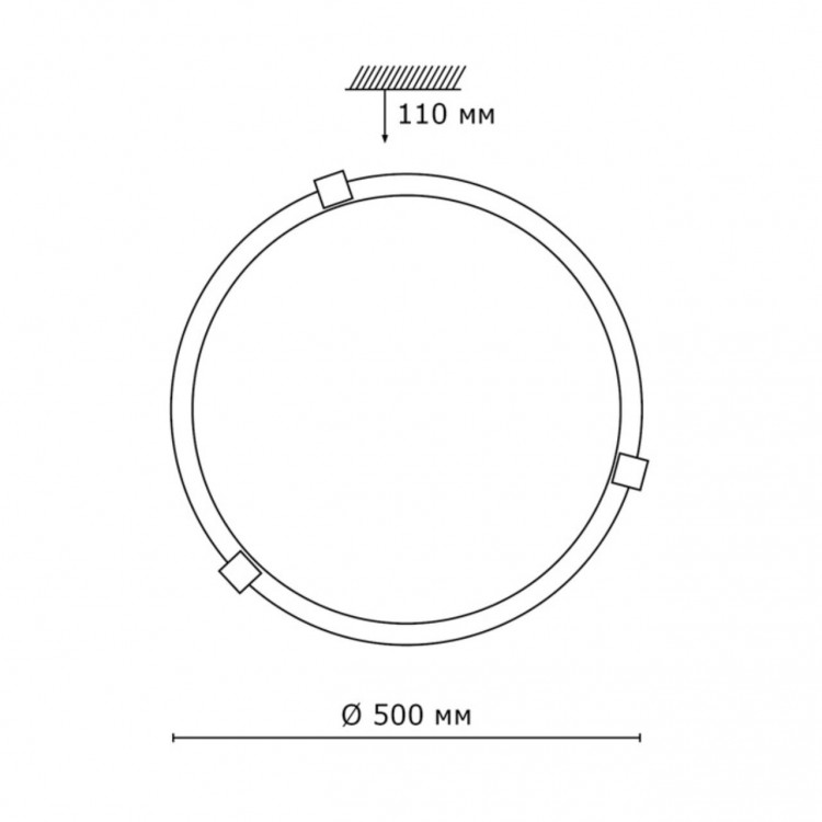 353 золото GLASSI SN 114 Светильник стекло/белое E27 3*100Вт D500 DUNA