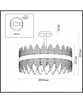 5267/6C MODERNI LN23 065 золотой Люстра потолочная E14 6*40W 220V MARGOT-foto2