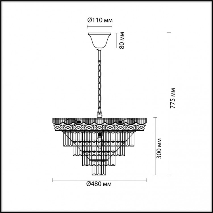 5233/8 CLASSI LN22 золотой Люстра E14 8*40W 220V ESMÉ