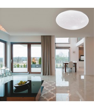 2052/CL PALE SN 090 Светильник пластик/белый/хром LED 30Вт 4000K D360 IP43 ABASI-foto3