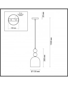 5235/1A MODERNI LN23 хром Подвес E27 1*60W 220V GILLIAN-foto2