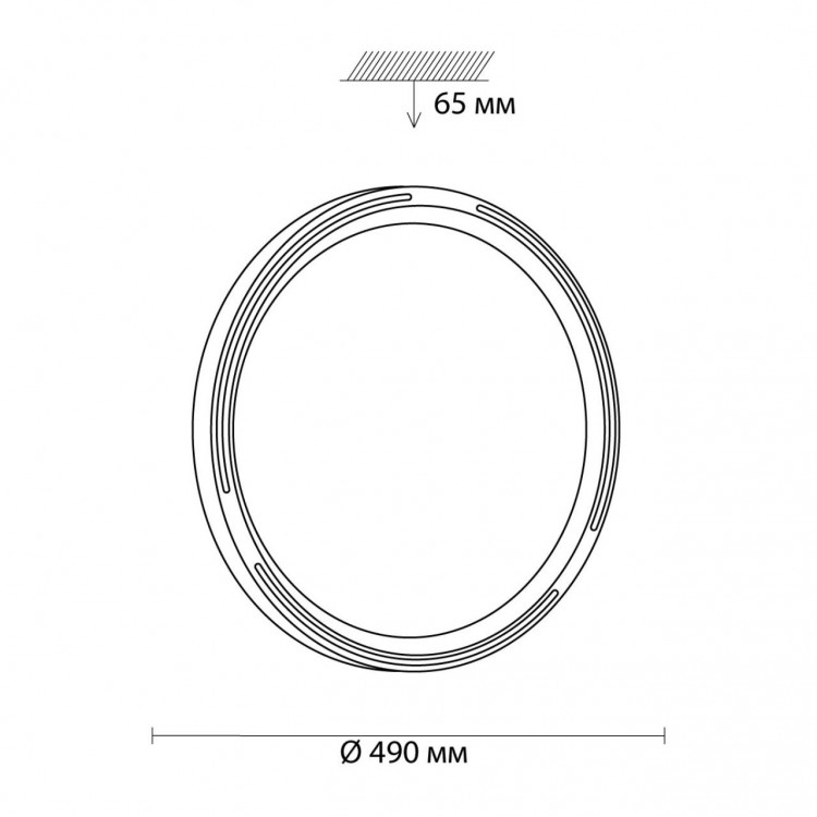 3028/EL COLOR SN 019 Светильник пластик/белый LED 72Вт 3000-6500K D490 IP43 пульт ДУ/RGB/LampSmart SLOT