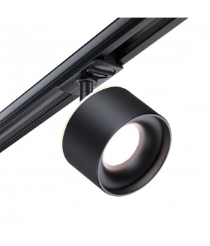 358974 PORT NT22 079 черный Светильник трековый однофазный трехжильный с переключ. цв. температуры IP20 LED 3000К\4000К\6000К 12W вниз + 3W вверх 110--foto6