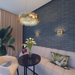 4636/4 CLASSIC ODL20 445 золото/хрусталь/металл Люстра E14 4*40W 220V ULLA-foto3