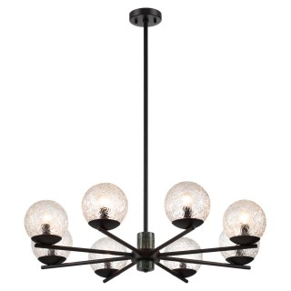 5026/8 MODERN ODL23 389 черный матовый/темно-зеленый/прозрачный металл/мрамор/стекло Люстра E14 8*40W GREENI-foto4