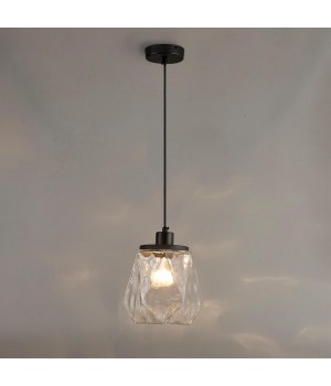 4996/1 MODERN ODL23 303 черный/прозрачный/металл/стекло Подвес E27 1*40W CAPRA-foto3