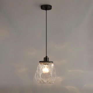 4996/1 MODERN ODL23 303 черный/прозрачный/металл/стекло Подвес E27 1*40W CAPRA-foto3