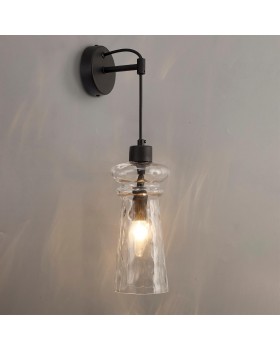 4966/1W MODERN ODL23 301 матов.черный/прозрачный/металл/стекло Бра E14 1*40W PASTI-foto3