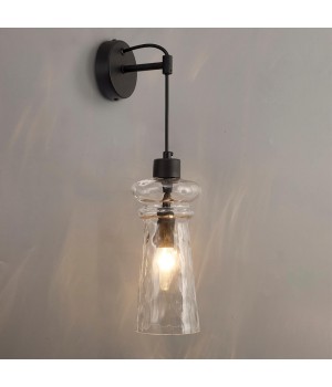 4966/1W MODERN ODL23 301 матов.черный/прозрачный/металл/стекло Бра E14 1*40W PASTI-foto3