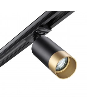 370863 PORT NT22 068 черный/золото Светильник трековый однофазный двухжильный IP20 GU10 9W 220V SLIM-foto4