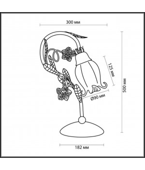 2252/1T COUNTRY ODL12 505 цветной Н/лампа E14 60W 220V AMELI-foto2