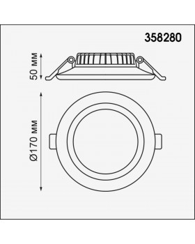 358280 SPOT NT19 270 белый Встраиваемый светильник IP20 LED 4000K 22W 85-265V JOIA-foto2
