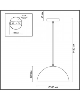 3350/1 PENDANT ODL17 311 белый/золотой Подвес E27 60W 220V UGA-foto2