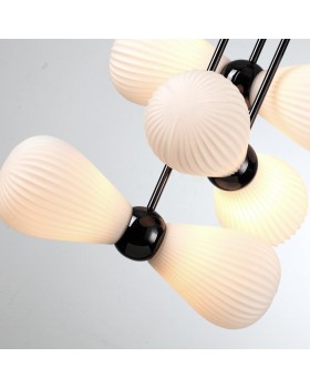 5418/6 MODERN ODL_EX23 19 черный хром/белый матовый/металл/стекло Подвес E14 6*40W ELICA-foto6