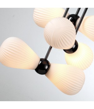 5418/6 MODERN ODL_EX23 19 черный хром/белый матовый/металл/стекло Подвес E14 6*40W ELICA-foto6