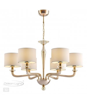4727/6 MODERN ODL20 355 золотой/стекло//кремовый Люстра E14 6*40W 220V VOSTA-foto5