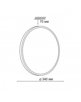 2088/CL PALE SN 078 Светильник пластик/белый/никель LED 30Вт 4000К D340 IP43 LOTA NICKEL-foto2
