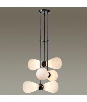 5418/6 MODERN ODL_EX23 19 черный хром/белый матовый/металл/стекло Подвес E14 6*40W ELICA-foto3