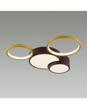 5255/64CL LEDIO LN23 черный, матовое золото Люстра потолочная диммир. с ДУ LED 64W 4224Лм 220V NORBERT-foto3