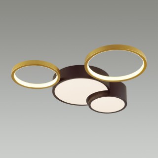 5255/64CL LEDIO LN23 черный, матовое золото Люстра потолочная диммир. с ДУ LED 64W 4224Лм 220V NORBERT-foto3