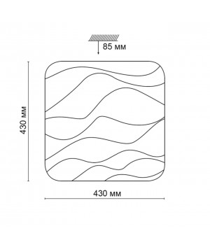 2091/DL PALE SN 102 Светильник пластик/белый LED 48Вт 3000-6000K 430*430 IP43 пульт ДУ RICON-foto2
