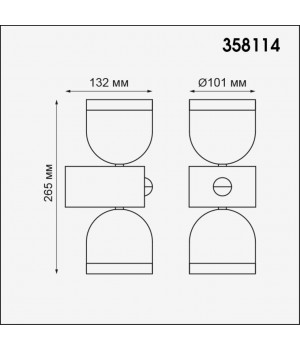 358114 STREET NT19 326 темно-серый Ландшафтный настен.светильник IP65 LED 3000К 20W GALEATI-foto2