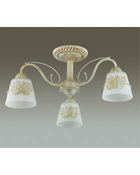 3003/3C COMFI LN16 071 белый с золотой патиной Люстра потолочная E14 3*40W 220V VEVA-foto3