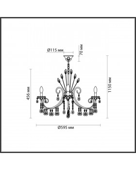 4977/6 HALL ODL23 435 золотой/хрусталь Люстра E14 6*40W VERSIA-foto2