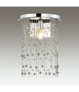 4845/1W HALL ODL21 409 хром/металл.цепочки /стекло Бра E14 1*40W RAINI-foto3