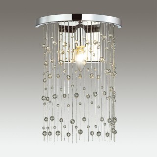 4845/1W HALL ODL21 409 хром/металл.цепочки /стекло Бра E14 1*40W RAINI-foto3