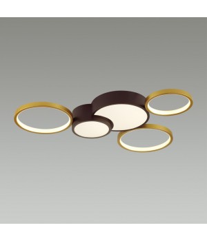 5255/80CL LEDIO LN23 черный, матовое золото Люстра потолочная LED 80W 5280Лм 220V NORBERT-foto3