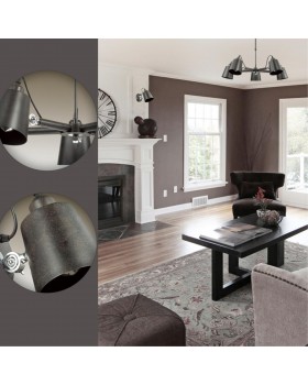 3532/5C LOFTI LN18 206 черный Люстра на штанге телескоп. E27 5*60W 220V NEROPIUS-foto3