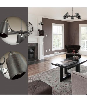 3532/5C LOFTI LN18 206 черный Люстра на штанге телескоп. E27 5*60W 220V NEROPIUS-foto3