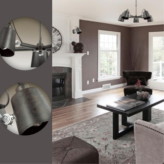 3532/5C LOFTI LN18 206 черный Люстра на штанге телескоп. E27 5*60W 220V NEROPIUS-foto3