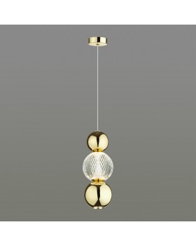 5008/7LA L-VISION ODL23 419 золотой/прозрачный/металл/акрил Подвес LED 7W 4000K 300Лм CRYSTAL-foto3