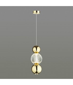 5008/7LA L-VISION ODL23 419 золотой/прозрачный/металл/акрил Подвес LED 7W 4000K 300Лм CRYSTAL-foto3