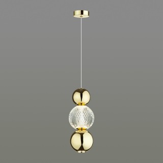 5008/7LA L-VISION ODL23 419 золотой/прозрачный/металл/акрил Подвес LED 7W 4000K 300Лм CRYSTAL-foto3