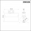 358326 PORT NT19 125 черный Трехфазный трековый свтильник IP33 LED 4000К 25W 110-265V EOS