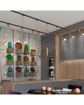 358500 PORT NT21 128 золото Трехфазный трековый светодиодный cветильник IP20 LED 4000K 12W 220V MAIS LED-foto3