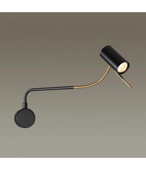 4382/1W HIGHTECH ODL23 173 черный/античная бронза/металл Настенный св-к выкл. на плафоне IP20 LED GU10 10W GIGI-foto3