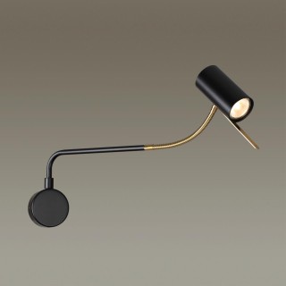 4382/1W HIGHTECH ODL23 173 черный/античная бронза/металл Настенный св-к выкл. на плафоне IP20 LED GU10 10W GIGI-foto3