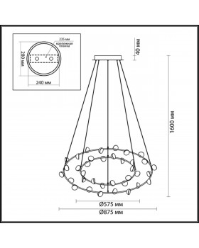 4156/99L L-VISION ODL19 168 черный Люстра LED 108W VERICA-foto2