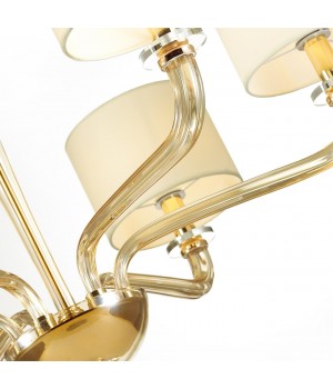 4727/6 MODERN ODL20 355 золотой/стекло//кремовый Люстра E14 6*40W 220V VOSTA-foto7